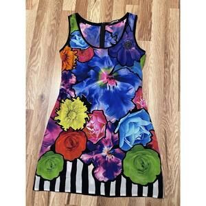 Roberto Cavalli Sleeveless Multicolor Floral Printed Silk Dress Women’s 42 /US6
